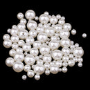 100 Pieces White Imitated Pearl Beads Jewelry Making Supplies Handcraft Pearl Nail Decoration Beads Protection Material Safe Decoration for Home