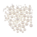100 Pieces White Imitated Pearl Beads Jewelry Making Supplies Handcraft Pearl Nail Decoration Beads Protection Material Safe Decoration for Home