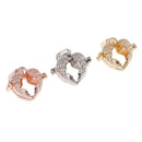 3 Pieces Heart Shape Pearl Bead Cage Pendant Cage Charms Findings for DIY Necklace Bracelet Earrings Jewelry Making Accessories