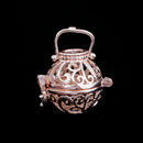 3 Pieces Mixed Color Pearl Round Cage Charms Locket Pendant Jewelry Crafts