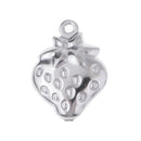 20Pcs Stainless Steel Strawberry Charms Pendant For DIY Jewelry Making Craft