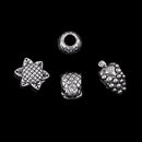 20 Pieces Antique Silver Large Hole Spacer Beads Jewelry Making Bracelet DIY
