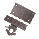 Vintage Style Wooden Box Suitcase Case Alloy Hasp Latch Hook Hasp Jewelry Box Latch Lock Case Boxes Quartet Buckle DIY Craft