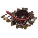 1 Yard Ethnic Sequin Shell Beaded Tassel Edging Fringe Trim for Sewing DIY Craft Millinery Clothing Decoration