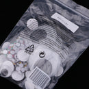 Coloured Wiggle Googly Wiggly Google Eyes with Eyelashes & White Black Wiggle Googly Eyes 306 Assorted Sizes and Colours - 7mm 10mm 50mm