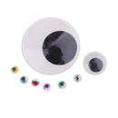 Coloured Wiggle Googly Wiggly Google Eyes with Eyelashes & White Black Wiggle Googly Eyes 306 Assorted Sizes and Colours - 7mm 10mm 50mm