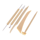 5 Pieces Carving Clay Sculpting Hand Tools Modeling Sculpting Tool Plastic Handle Pottery Carving Tool Set Silicone Rubber Shapers Polymer Modeling