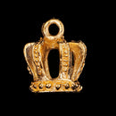 Pack of 50 Pcs Alloy Charms Gold Crown Shaped 2mm Hole Necklaces Pendants DIY Handmade Jewellery Making Findings 15.8 x 11.3mm