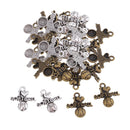 50 Pieces Charms Pendant I love softball 19.3 x 20.6 mm Tibetan Silver Plated Pendants Antique Jewelry Making DIY Handmade Craft Mix Antique Silver & Bronze