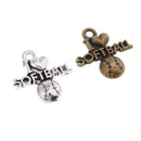 50 Pieces Charms Pendant I love softball 19.3 x 20.6 mm Tibetan Silver Plated Pendants Antique Jewelry Making DIY Handmade Craft Mix Antique Silver & Bronze