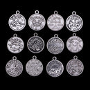 36PCS Constellation Charms Jewelry Pendants Bracelet Necklace Chain Pendants