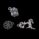 50 Pcs Mixed Shape Charms Christmas Series Antique Tibetan Silver Plated Pendants Making DIY Handmade Jewelry Making Supplies