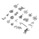 50 Pcs Mixed Shape Charms Christmas Series Antique Tibetan Silver Plated Pendants Making DIY Handmade Jewelry Making Supplies