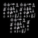 50 Pcs Mixed Shape Charms Christmas Series Antique Tibetan Silver Plated Pendants Making DIY Handmade Jewelry Making Supplies