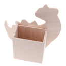 DIY Wooden Dinosaur Pen Holder Photo Frame Clay Color Mud Crafts Accessories