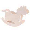 DIY Wooden Horse Pen Holder Photo Frame Clay Color Mud Crafts Accessories