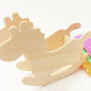 DIY Wooden Horse Pen Holder Photo Frame Clay Color Mud Crafts Accessories