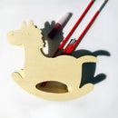 DIY Wooden Horse Pen Holder Photo Frame Clay Color Mud Crafts Accessories