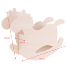 DIY Wooden Horse Pen Holder Photo Frame Clay Color Mud Crafts Accessories