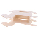 DIY Wooden Horse Pen Holder Photo Frame Clay Color Mud Crafts Accessories