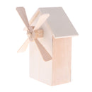 Children Paintable Untreated Wooden Money Box Piggy Bank Wooden Windmill Money Box DIY Crafts Desk Nursery Decorations