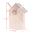 Children Paintable Untreated Wooden Money Box Piggy Bank Wooden Windmill Money Box DIY Crafts Desk Nursery Decorations