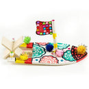Unfinished Wood Wooden Sailboat Model for Kids Painting Craft Children Toys for Painting Wood Crafts