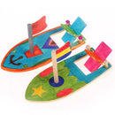 Unfinished Wood Wooden Sailboat Model for Kids Painting Craft Children Toys for Painting Wood Crafts