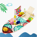 Unfinished Wood Wooden Sailboat Model for Kids Painting Craft Children Toys for Painting Wood Crafts