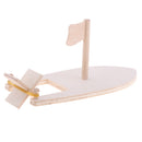 Unfinished Wood Wooden Sailboat Model for Kids Painting Craft Children Toys for Painting Wood Crafts