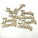 Wooden Family Words Creative Development Decorative Party Sweet Family DIY Gift For House Room DIY Creative Decoration Crafts Pack of 10 Pcs