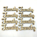 Wooden Family Words Creative Development Decorative Party Sweet Family DIY Gift For House Room DIY Creative Decoration Crafts Pack of 10 Pcs