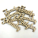 Wooden Family Words Creative Development Decorative Party Sweet Family DIY Gift For House Room DIY Creative Decoration Crafts Pack of 10 Pcs
