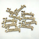 Wooden Family Words Creative Development Decorative Party Sweet Family DIY Gift For House Room DIY Creative Decoration Crafts Pack of 10 Pcs