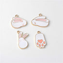 4 Pieces Assorted Alloy Charms Pendants for DIY Hair Accessories Jewelry Making DIY Craft
