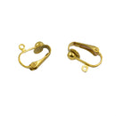 12 Pack Gold Plated Colors Clip on Earring Findings Earring Converter Standard Ball with Easy Open Loop for DIY Jewelry Making Earring Accessories