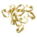 12 Pack Gold Plated Colors Clip on Earring Findings Earring Converter Standard Ball with Easy Open Loop for DIY Jewelry Making Earring Accessories
