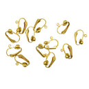 12 Pack Gold Plated Colors Clip on Earring Findings Earring Converter Standard Ball with Easy Open Loop for DIY Jewelry Making Earring Accessories