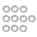 10x Sparkle Fashion Jewelry Base Cabochon Settings Support DIY Settings 8mm Silver Color