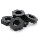 20pieces Sexangle Shape Crafts Beads Wood Loose Spacer Beads Natural Macrame Curtain DIY Supply 29x30mm Black