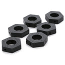 20pieces Sexangle Shape Crafts Beads Wood Loose Spacer Beads Natural Macrame Curtain DIY Supply 29x30mm Black