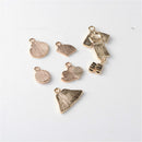 6 Pieces Alloy Rhinestone Embellishments Clear Flatback Rhinestone Buttons