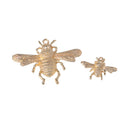 6 Pieces Gold Plated Metal Bee Charms Alloy Flatback Craft Sewing Buttons for Garment Bags Shoes Applique Decorations DIY Scrapbooking Embellishment, 2.8 x 2.0 cm - 5.6 x 4.0cm