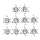 10 Pieces Filigree Flower Blank Cabochon Bezel Settings DIY Pendants Base for Jewelry Making 10mm