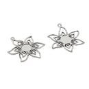 10 Pieces Filigree Flower Blank Cabochon Bezel Settings DIY Pendants Base for Jewelry Making 10mm