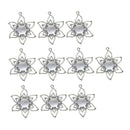 10 Pieces Filigree Flower Blank Cabochon Bezel Settings DIY Pendants Base for Jewelry Making 10mm