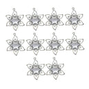 10 Pieces Filigree Flower Blank Cabochon Bezel Settings DIY Pendants Base for Jewelry Making 10mm