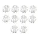 10 Pieces 3.15 x 2.56" White Smooth Polystyrene Foam Craft Halloween Punpkin for Arts & Crafts Christmas Halloween Party Decor Science Modeling and School Projects