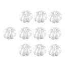 10 Pieces 3.15 x 2.56" White Smooth Polystyrene Foam Craft Halloween Punpkin for Arts & Crafts Christmas Halloween Party Decor Science Modeling and School Projects
