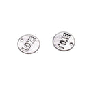 50 Pieces Tibetan Silver LOVE Letter Hollow Love Dangle Charms Jewelry Making Pendant for DIY Vintage Necklace Bracelet Earring Accessories, Round